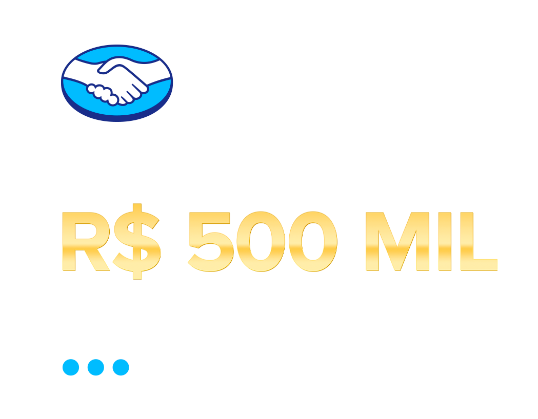 Concorra a R$ 500mil usando o cartão Mercado Pago