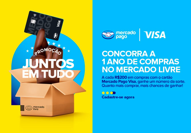Promoção Juntos em Tudo do Cartão Mercado Pago com a Visa